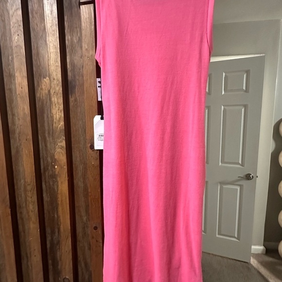 Leith Pink Ruched Sheath Midi Dress-Size Small NWT! - Picture 4 of 5